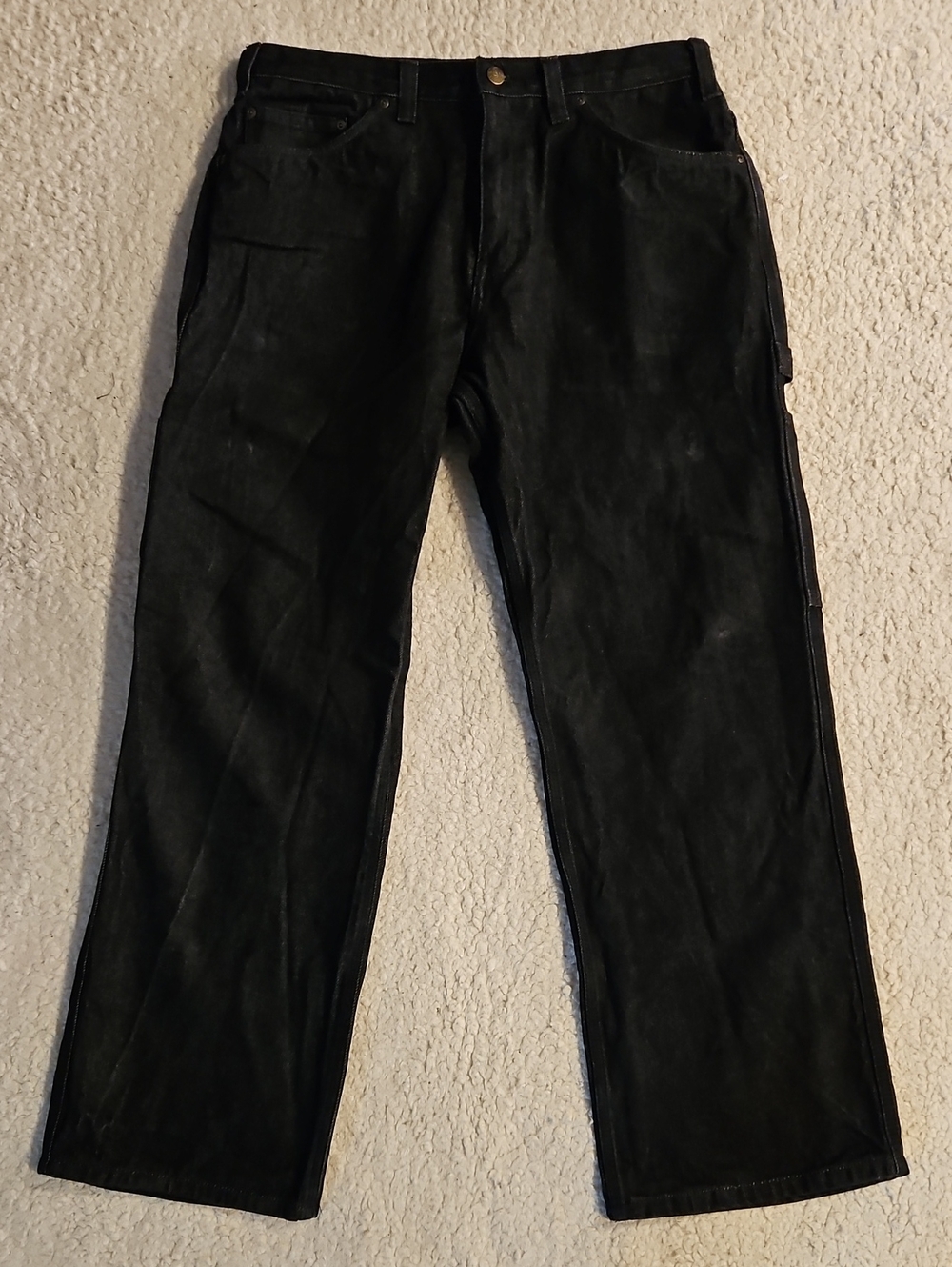 Ben Davis 34x32 Black Carpenter Cargo Work Pants Baggy Y2K